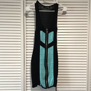 Forever 21 Color Block Zip-Up Dress